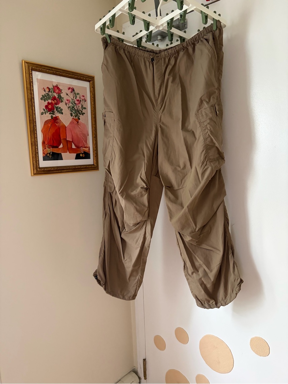 Divided Track Joggers in Khaki Brown